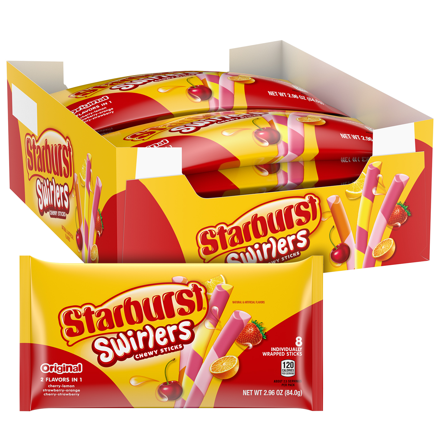 Starburst Swirlers Chewy Sticks Share Size 10×2.96oz