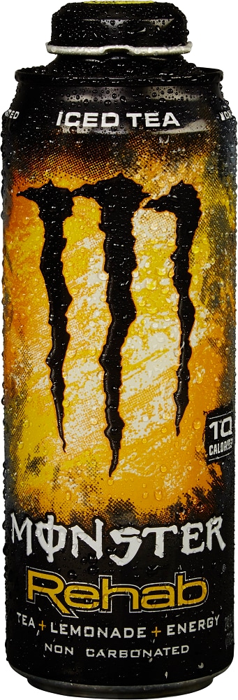 Monster, Rehab, Iced Tea