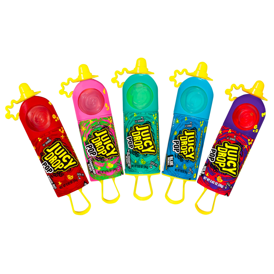 Photo of Juicy Drop Pop Sweet Lollipops Candy With Sour Liquid Assorted Flavors