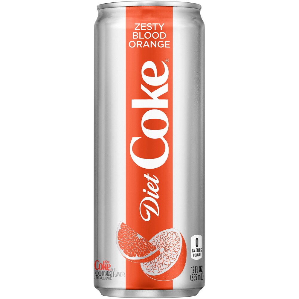 Diet Coke Zesty Blood Orange Can, 12 Fl Oz