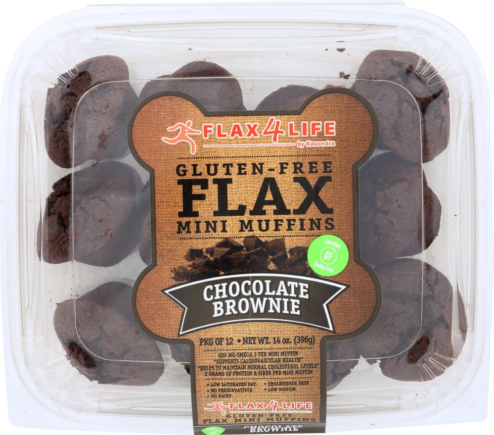 Flax4Life Gluten Free Chocolate Brownie Mini Muffins