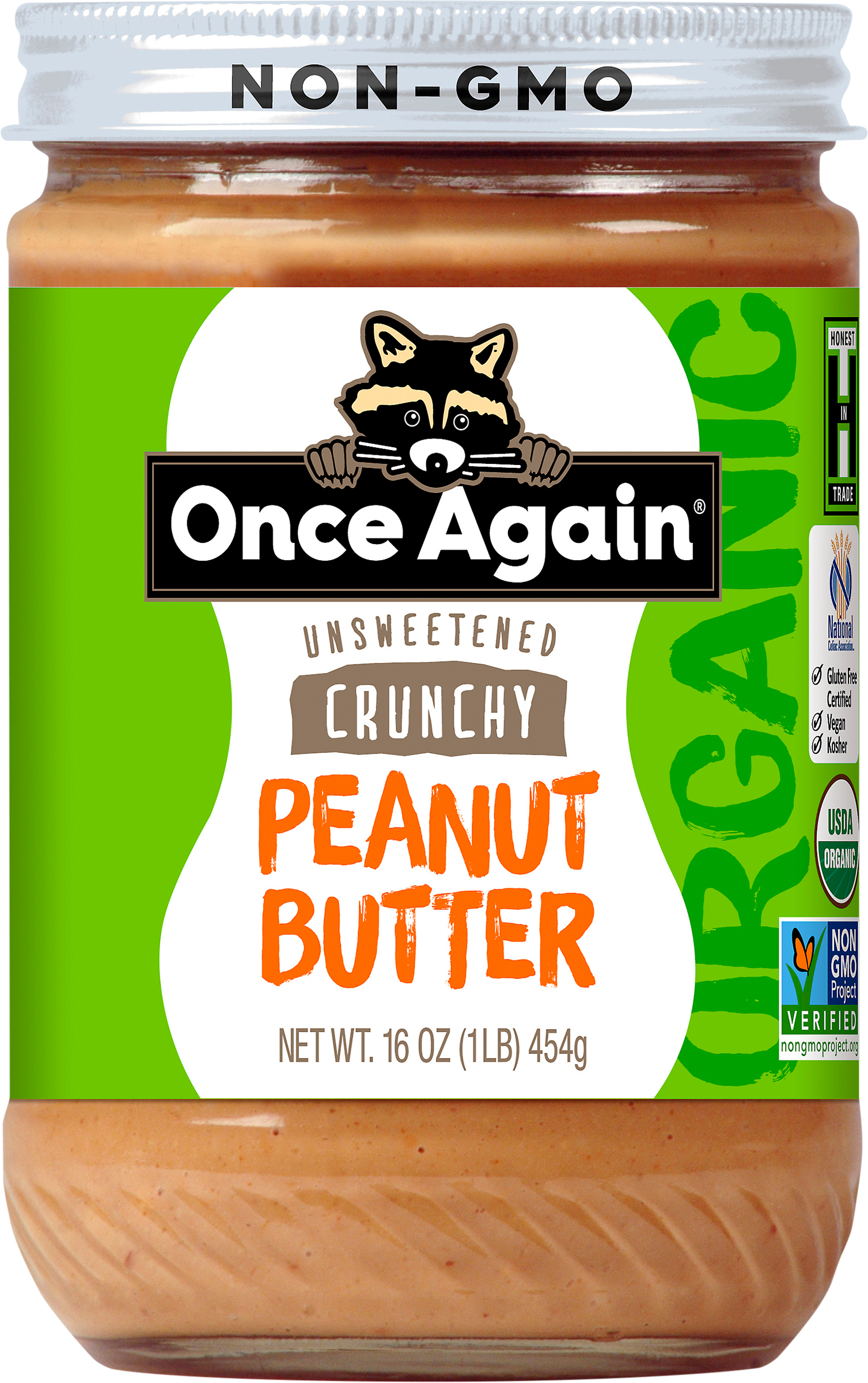 Organic Peanut Butter - Crunchy - Salted - Unsweetened