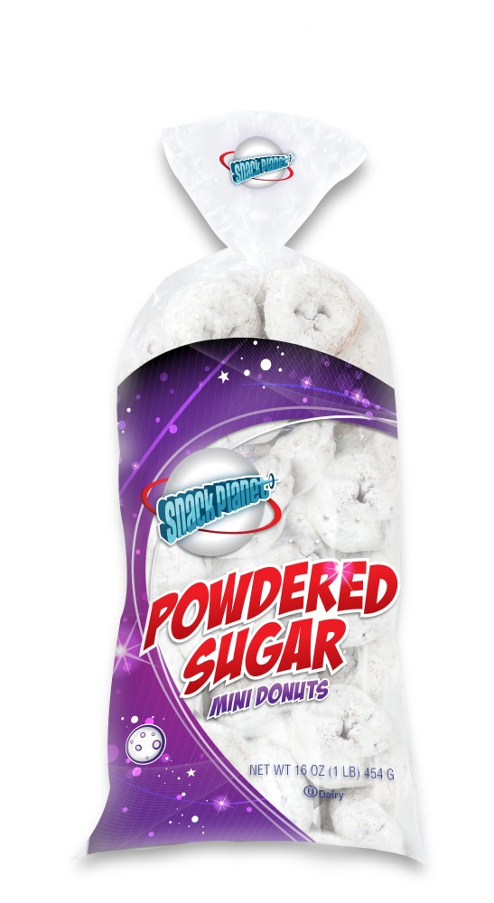 Photo of Snack Planet Donuts, Mini, Powdered Sugar