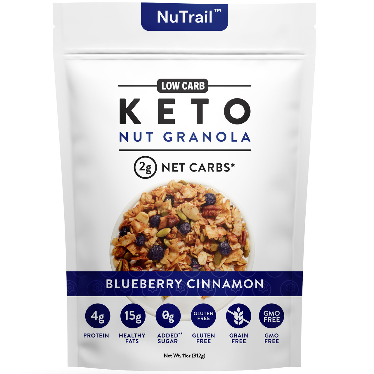 Photo of NuTrail Keto Nut Granola Blueberry Cinnamon 11 Oz