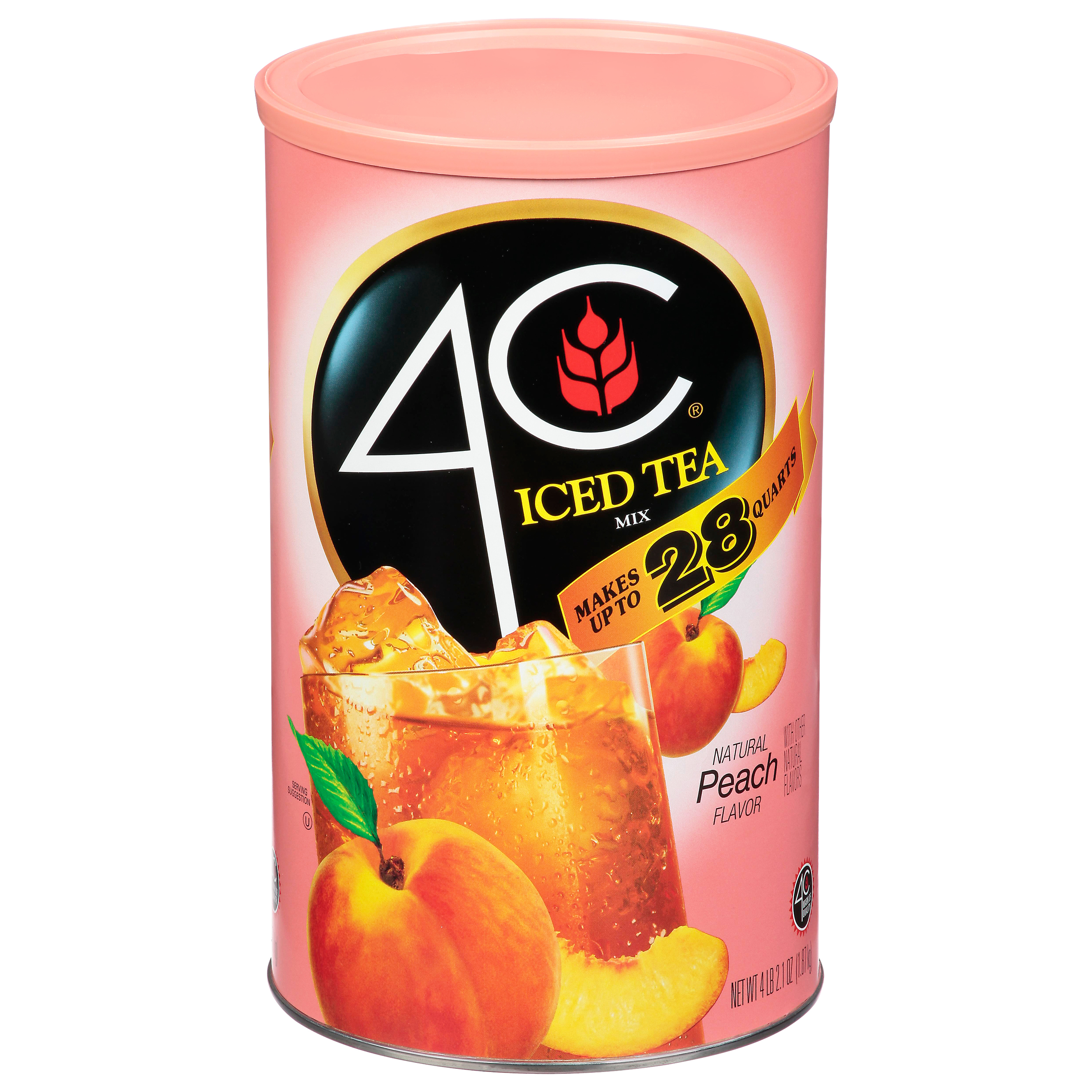 Photo of 4C Natural Peach Flavor Iced Tea Mix, 66.1