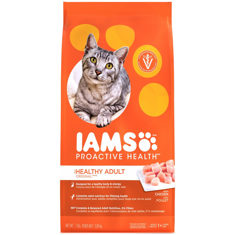 Iams ProActive Health Cat Nutrition, Premium, Healthy Adult, Original, With Chicken, Adult 1+ Years