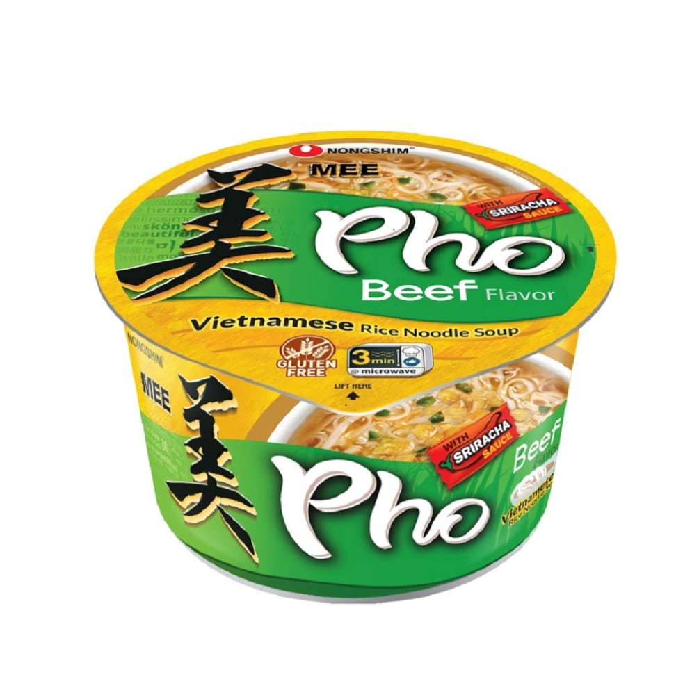 Beef Flavor with Sriracha Pho Vietnamese Rice Noodle Soup, Beef with Sriracha Sauce