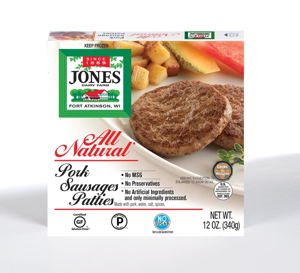 Photo of Jones Dairy Farm Golden Brown All Natural Pork Sausage Patties 12 Oz