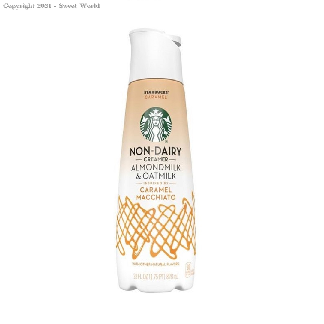 Photo of Starbucks Non Dairy Almondmilk & Oatmilk Caramel Macchiato Coffee Creamer 28 Fl Oz