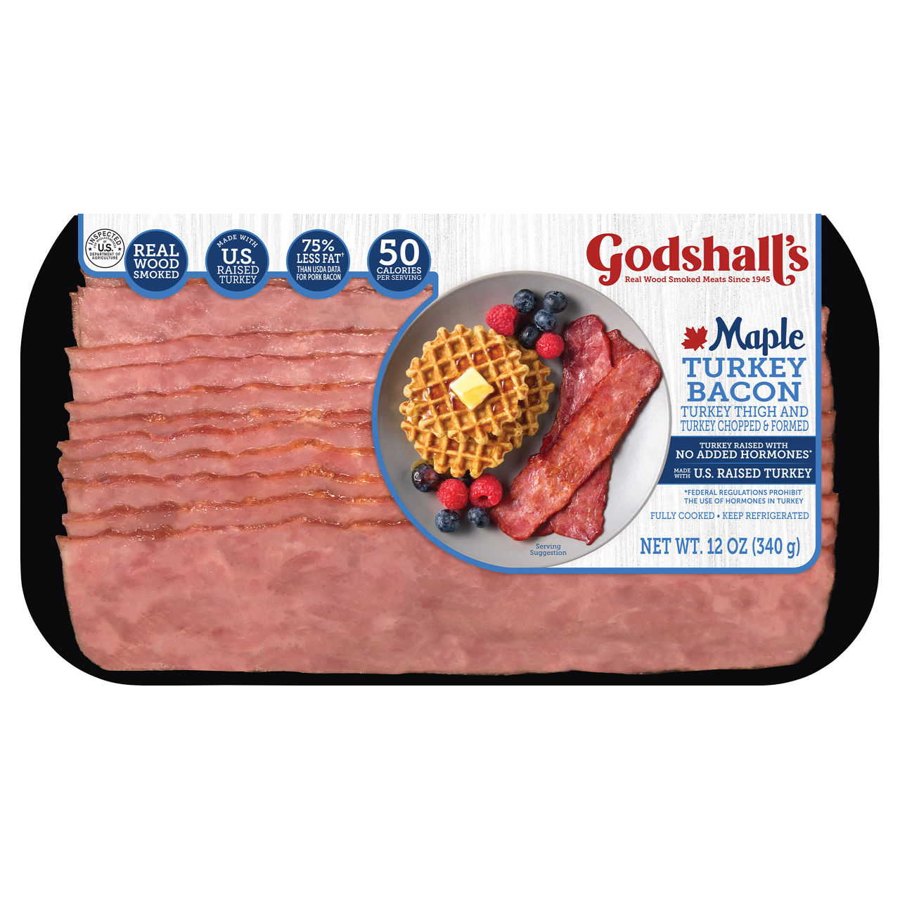 Photo of Godshall's Turkey Bacon, Smoked Sliced, Maple