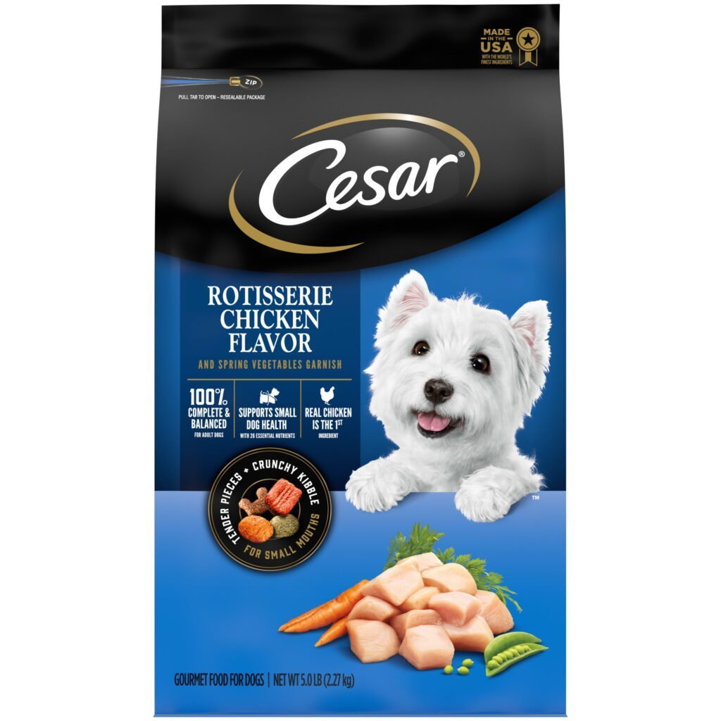 Cesar Gourmet Adult Rotisserie Chicken Flavor Food For Dogs 5 Lb