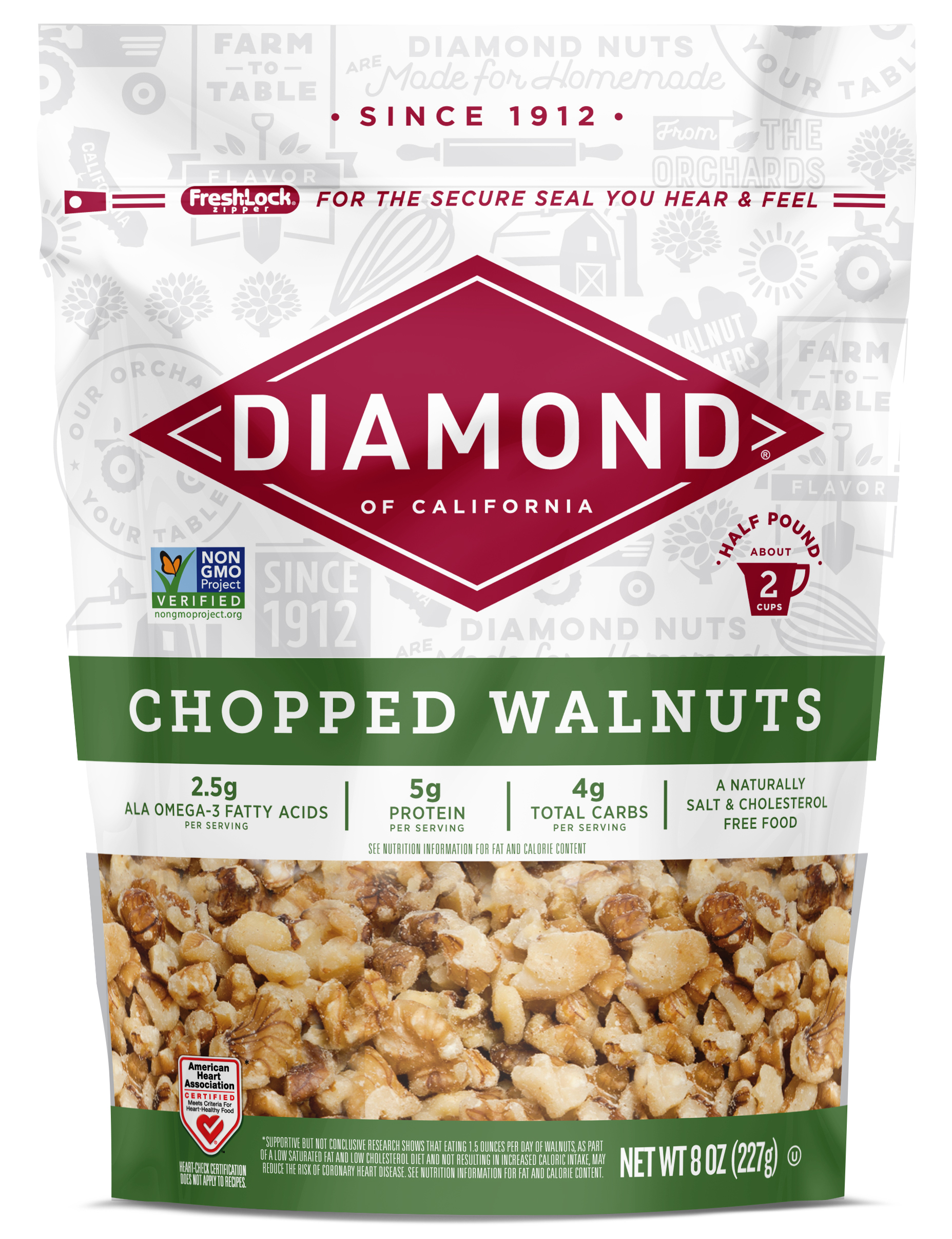Photo of Diamond of California Chopped Walnuts - 8oz