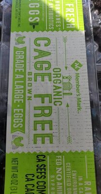 Organic Cage Free Brown Grade a Large Eggs