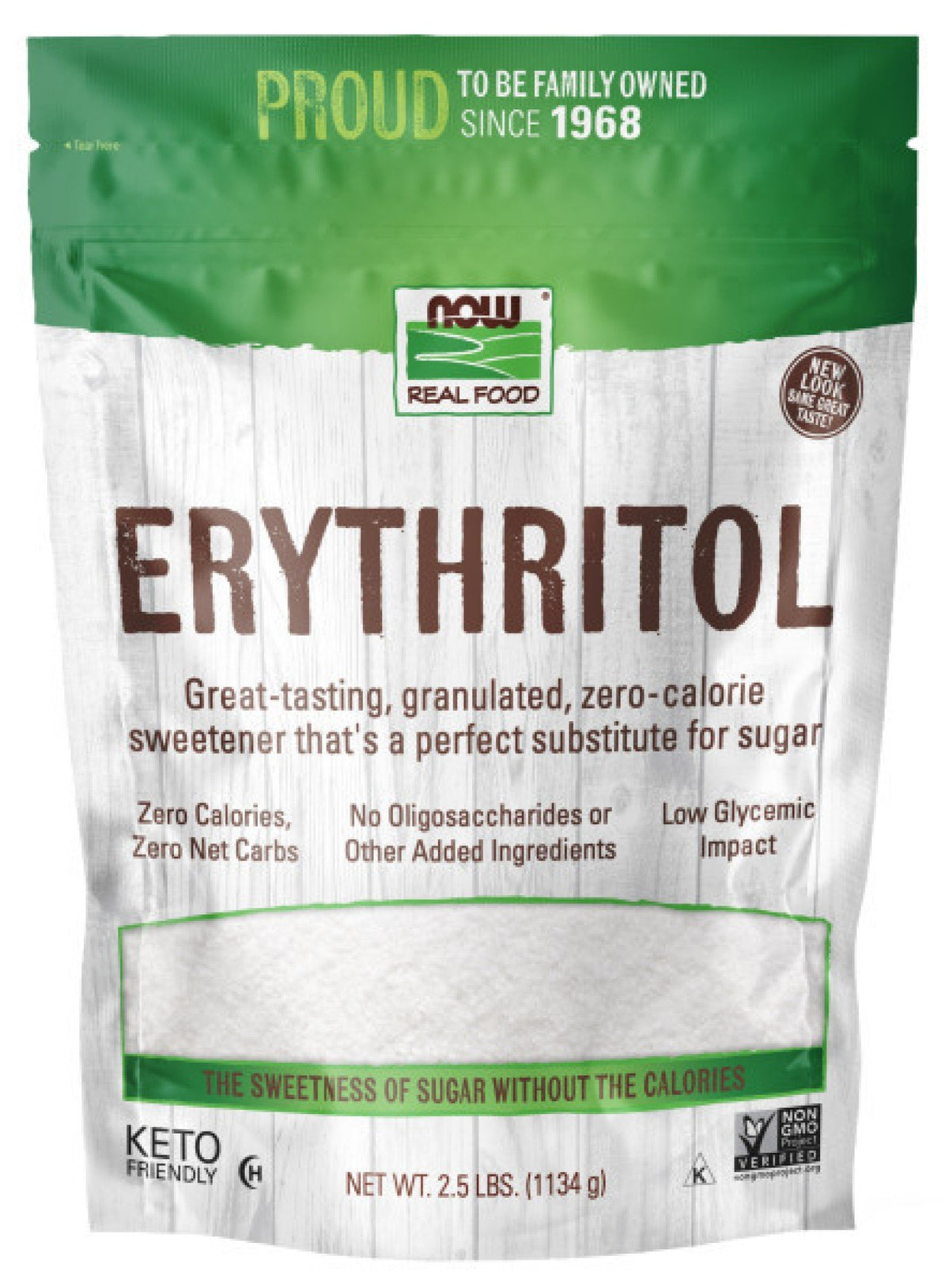 Photo of Now Foods Real Food, Erythritol, 2.5 Lbs (1,134 G)