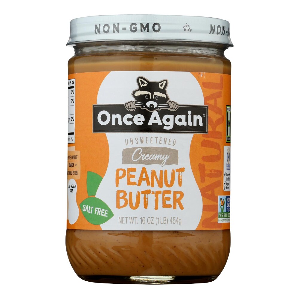 Creamy Unsweetened Salt Free Peanut Butter, Creamy Unsweetened