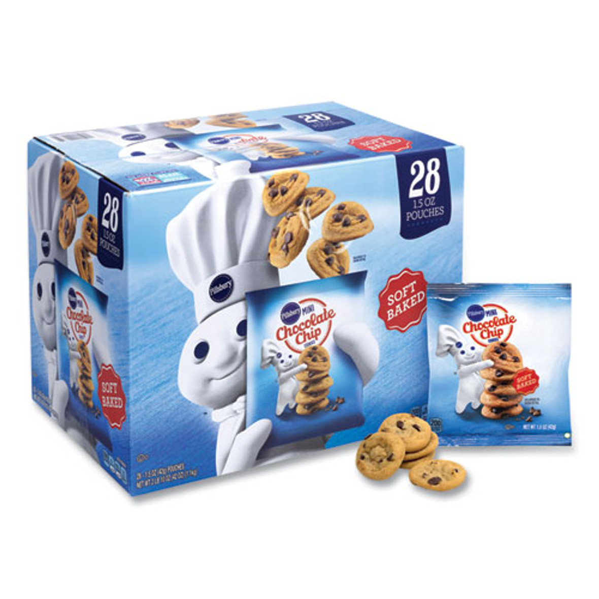 Photo of Pillsbury Cookies, Chocolate Chip, Soft Baked, Mini