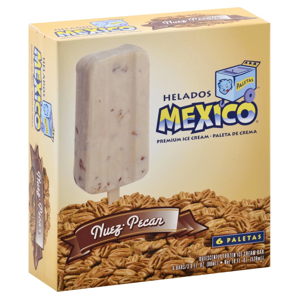 Photo of Helados Mexico Ice Cream Bar, Premium, Pecan 3.75 Fl Oz