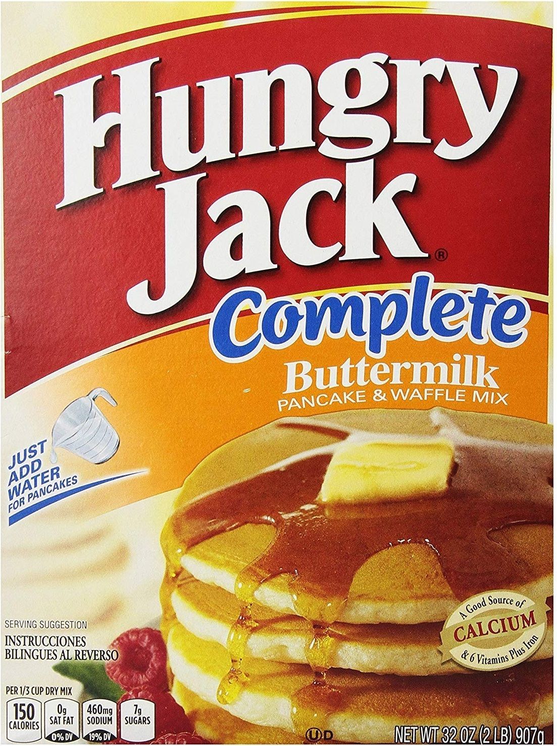 Photo of Hungry Jack Pancake & Waffle Mix, Buttermilk, Complete 32 Oz