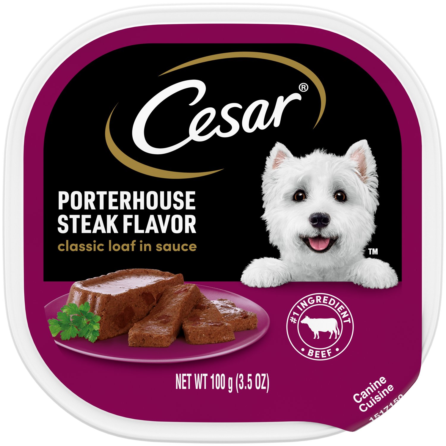 Cesar Canine Cuisine Classic Loaf In Sauce Porterhouse Steak Flavor